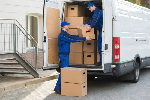 Commercial movers assisting an office relocation in Acton