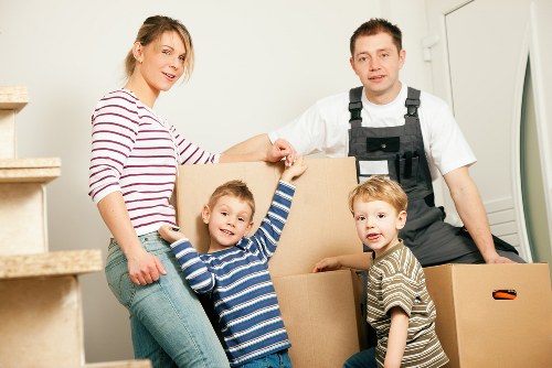 Removal van and moving boxes for local Acton home moves