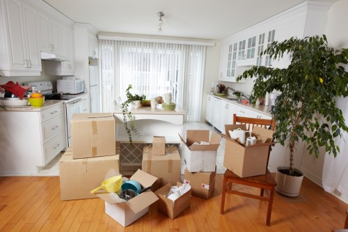 Removal van and moving equipment for an Acton relocation