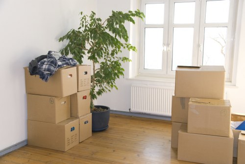 Removal van serving a flat and house move in Acton