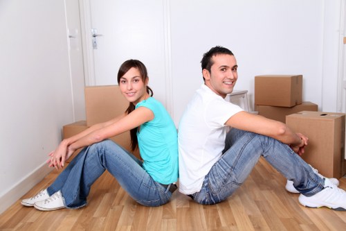 Careful loading and unloading during an Acton house move