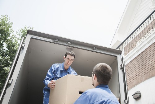 Packing boxes and household items prepared for Acton removals