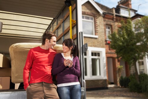 Careful transport of boxes and household items in West London